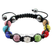 La arcilla cristalina rebordea la pulsera original de la pulsera del shamballa de China de la venta al por mayor BRS-0014